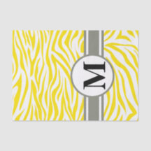 Golden Yellow Safari Zebra with monogram