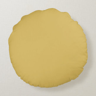 Golden Yellow Solid Colour 2022 Popular Hue Round Pillow