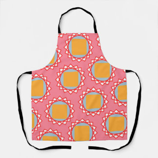 Golden Yellow Square All-Over Print Apron