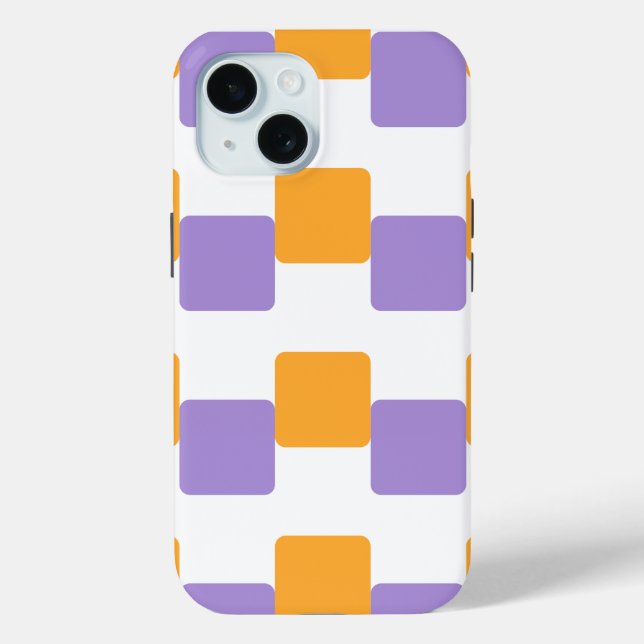 Golden Yellow Squares Case-Mate iPhone Case (Back)