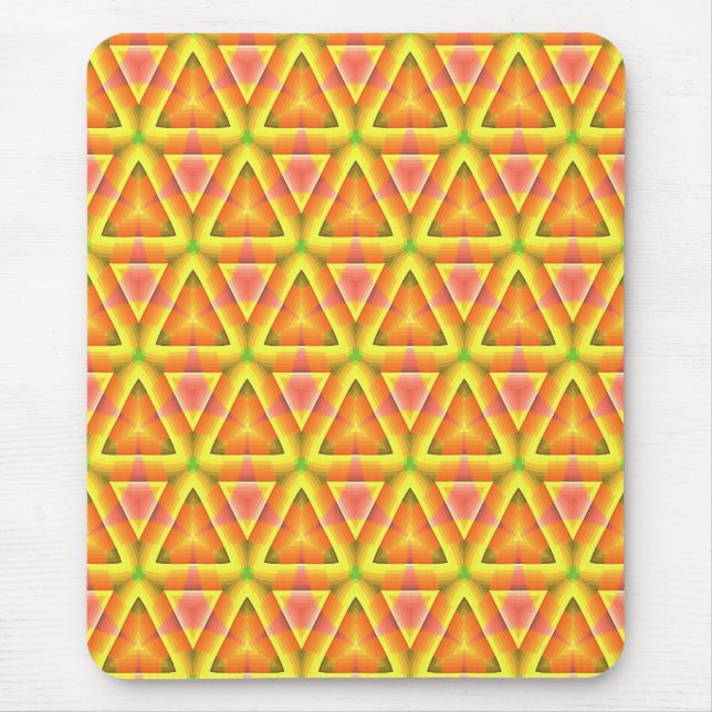 Golden Yellow Triangle Pattern Mouse Pad (Front)