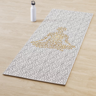 Golden Yoga Silhouettes in Yogi Shape Yoga Mat