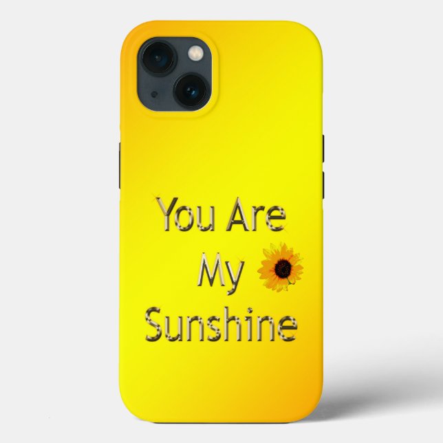 Golden You Are My Sunshine, iPhone 13 Coque (Verso)