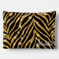Golden Zebra Glittery Pattern 