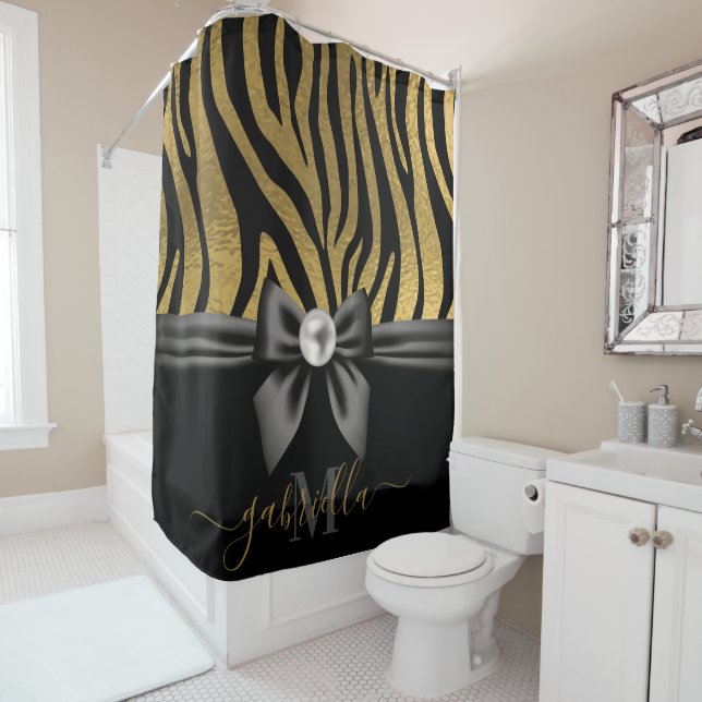Golden Zebra Print and Bow (In Situ)