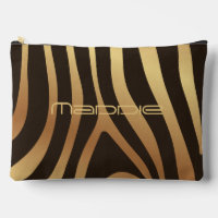 Golden Zebra Stripes Pattern 
