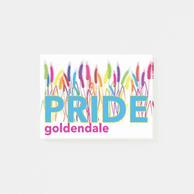 Goldendale PRIDE Swag Post-it Notes (Front)