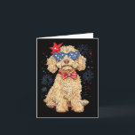 Goldendoodle 4th Of July Patriotic Golden Doodle D Card<br><div class="desc">Goldendoodle 4th Of July Patriotic Golden Doodle Dog Women</div>