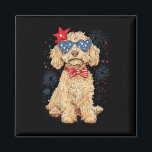 Goldendoodle 4th Of July Patriotic Golden Doodle D Magnet<br><div class="desc">Goldendoodle 4th Of July Patriotic Golden Doodle Dog Women</div>