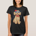 Goldendoodle 4th Of July Patriotic Golden Doodle D T-Shirt<br><div class="desc">Goldendoodle 4th Of July Patriotic Golden Doodle Dog Women</div>