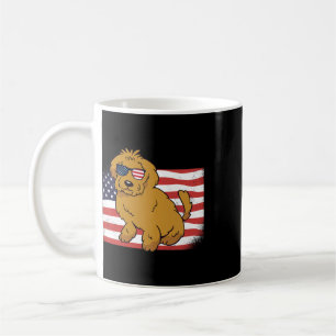 Goldendoodle American Flag 4th Of July Usa Funny D Coffee Mug