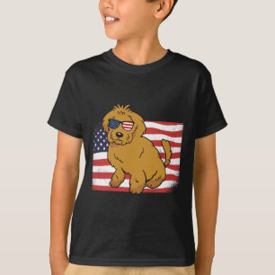 Goldendoodle American Flag 4th Of July Usa Funny D T-Shirt