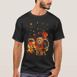 Goldendoodle Bike Autumn Dog Leaf Fall Fall Y'all T-Shirt