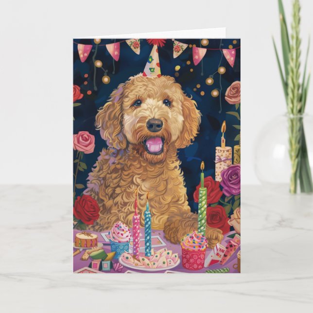 Goldendoodle Birthday Card (Front)