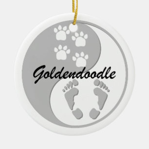 goldendoodle ceramic ornament