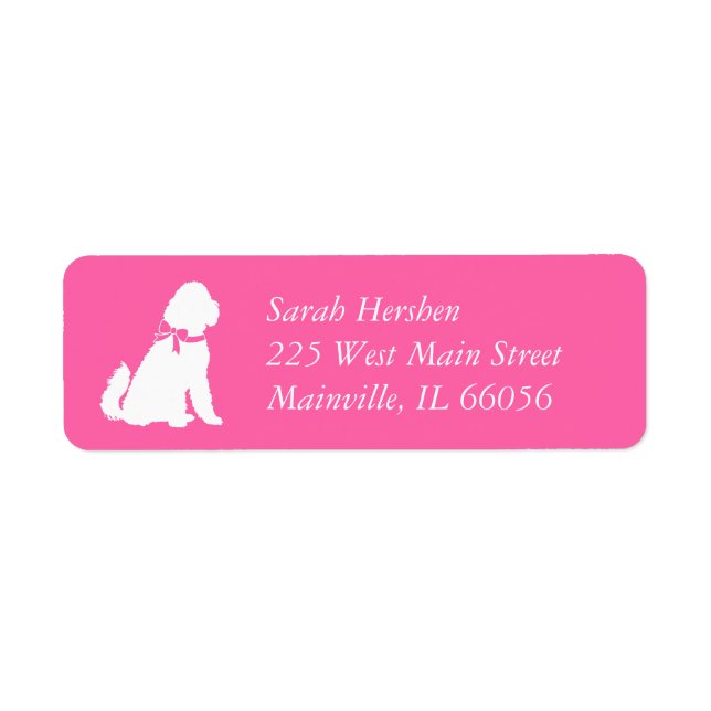 Goldendoodle chien Baby shower fille rose (Devant)
