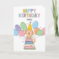Goldendoodle Chien Bonne Carte d'Anniversaire