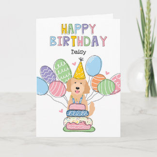 Goldendoodle Chien Bonne Carte d'Anniversaire