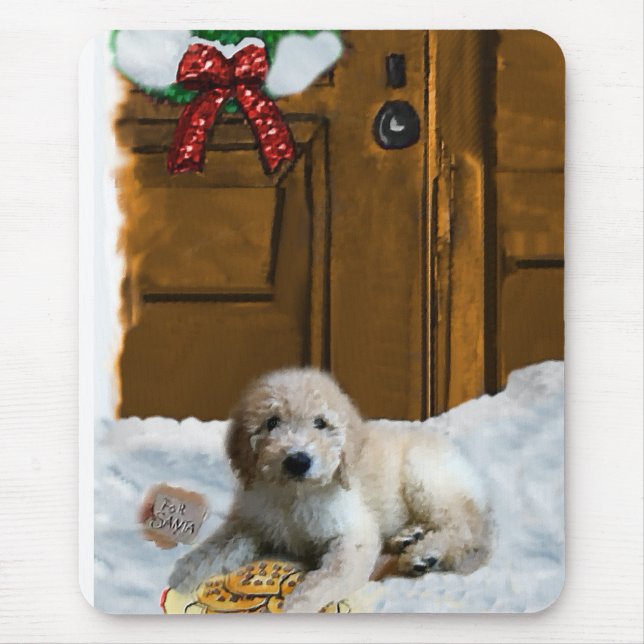 Goldendoodle Christmas Gifts Mouse Pad (Front)