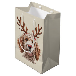 Goldendoodle Christmas Lover Dog Mom Gift Medium Gift Bag