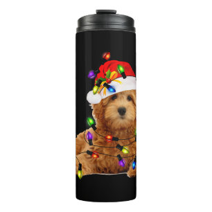 Goldendoodle Christmas Santa Thermal Tumbler