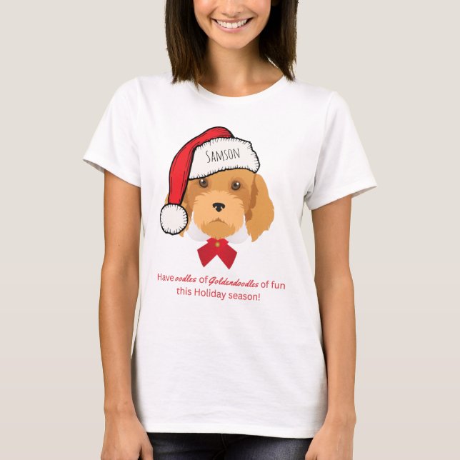 Goldendoodle Christmas T-Shirt (Front)