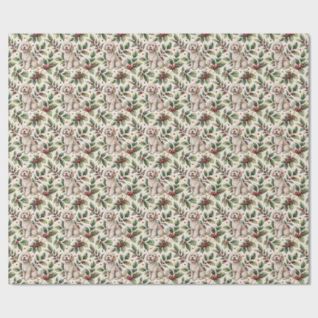 Goldendoodle Christmas Wrapping Paper (Flat)