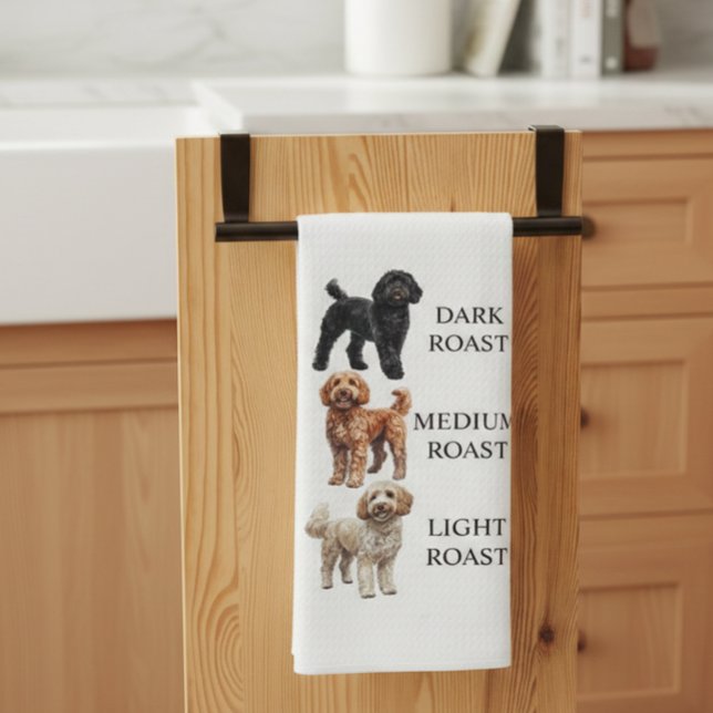Goldendoodle Coffee Light Dark Medium Roast  Kitchen Towel (Creator Uploaded)