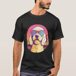 Goldendoodle Cute Colourful Golden Doodle Sunglass T-Shirt