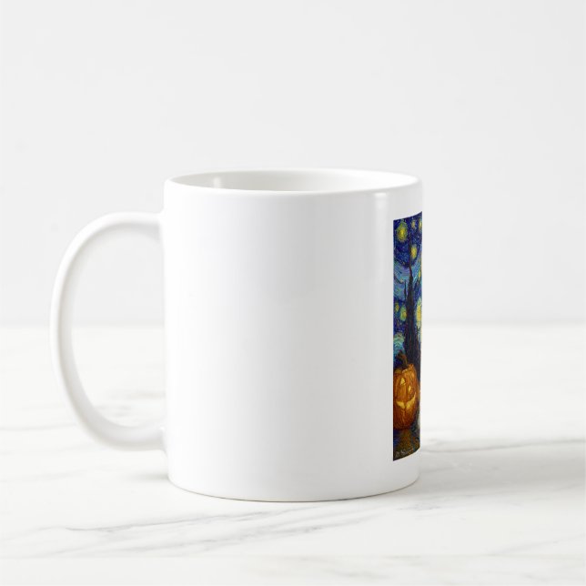 Goldendoodle Cute Dog Halloween Jack O Lantern Pum Coffee Mug (Left)