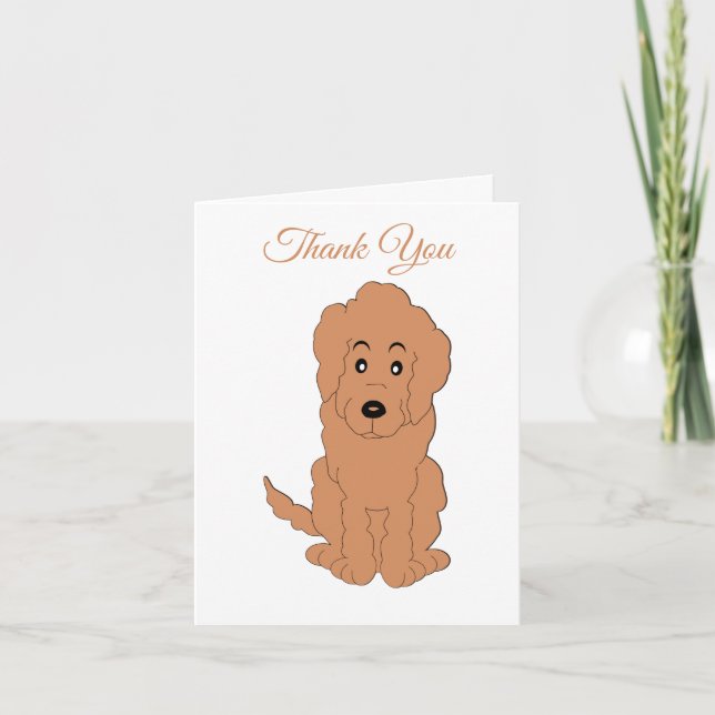Goldendoodle Design Thank You Card (Front)