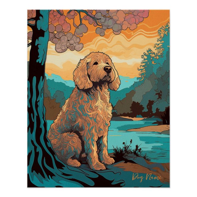 Goldendoodle Dog 004 - Bruno Pokopen Poster (Front)