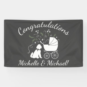 Goldendoodle Dog Baby Shower Genderless Banner