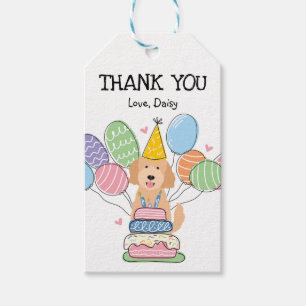 Goldendoodle Dog Birthday Party Favour Tags