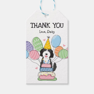 Goldendoodle Dog Birthday Party Favour Tags