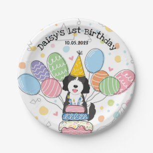 Goldendoodle Dog Birthday Party Paper Plates