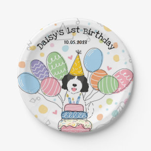 Goldendoodle Dog Birthday Party Paper Plates