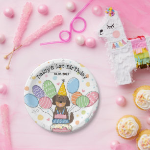 Goldendoodle Dog Birthday Party Paper Plates