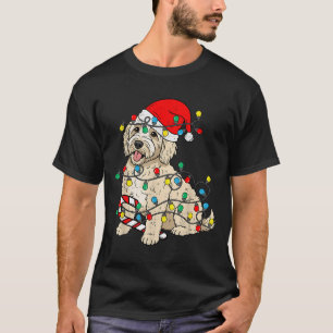 Goldendoodle Dog Christmas Lights Santa Xmas Pet D T-Shirt