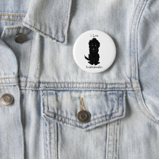 Goldendoodle Dog Design 2 Inch Round Button