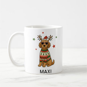 Goldendoodle Dog Festive Christmas Coffee Mug