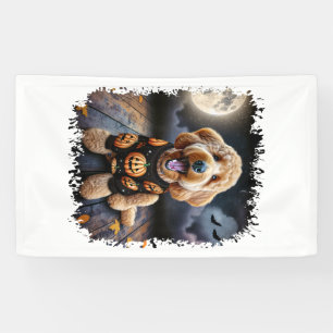 Goldendoodle Dog Halloween Banner