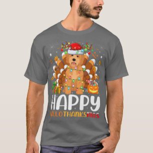 Goldendoodle Dog Halloween Christmas Happy Halloth T-Shirt