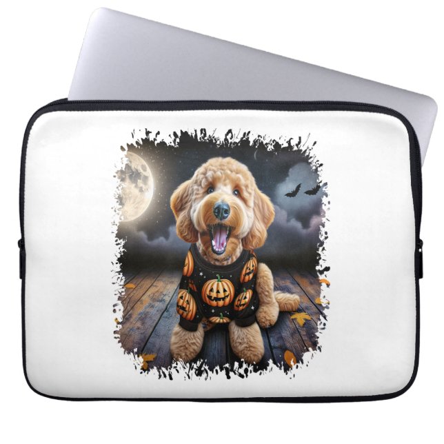 Goldendoodle Dog Halloween Laptop Sleeve (Front)