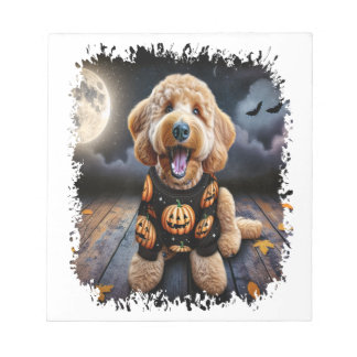Goldendoodle Dog Halloween Notepad