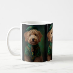 Goldendoodle Dog in St. Patrick's Day Dress Coffee Mug