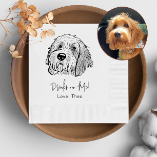 Goldendoodle Dog Personalized Drink On Me Napkin