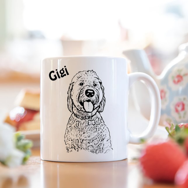 Goldendoodle Dog Personalized Hand Drawing Mug (Creator Uploaded)