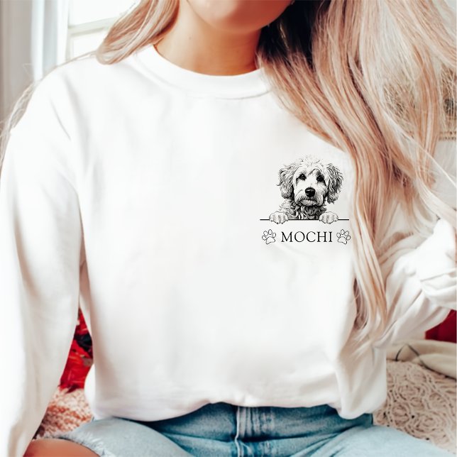 Goldendoodle Dog Personalized Hand Drawing Sweatshirt (Creator Uploaded)