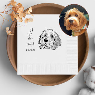 Goldendoodle Dog Personalized I Do Too Napkin